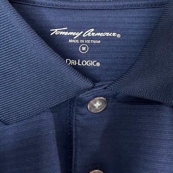 Tommy Armour Blue Golf Polo Shirt Size M Dri-Logic Short Sleeves - Picture 5 of 10